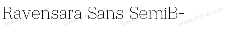 Ravensara Sans SemiB字体转换